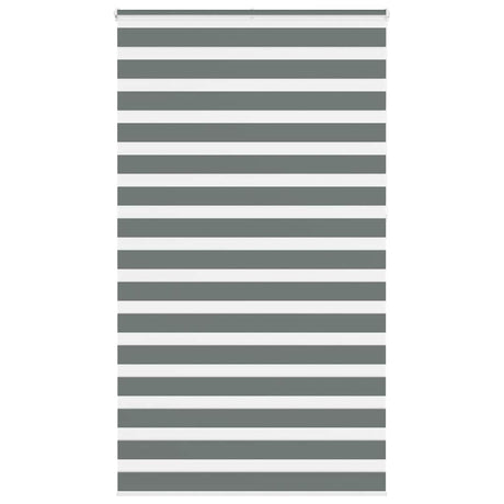 VidaXL store enrouleur zèbre 120x230 cm largeur de tissu 115,9 cm gris foncé