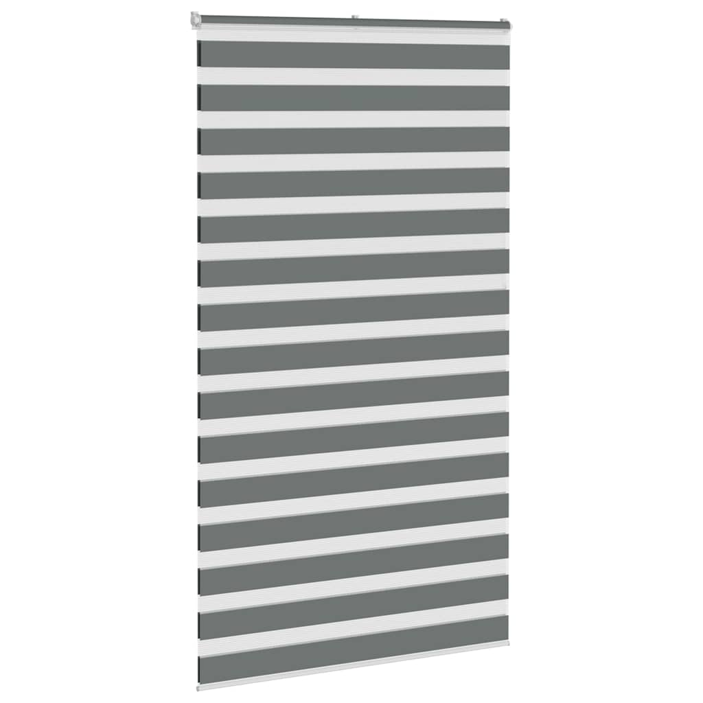 Vidaxl Zebra roller blind 120x230 cm Fabric width 115.9 cm dark gray