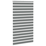 Vidaxl zebra rolgordijn 120x230 cm stofbreedte 115,9 cm donkergrijs