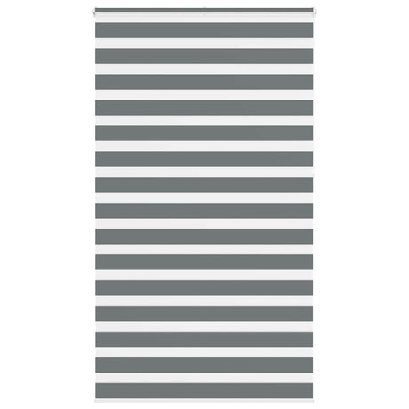 VidaXL store enrouleur zèbre 125x230 cm largeur de tissu 120,9 cm gris foncé