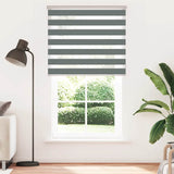 Vidaxl Zebra Roller Blind 125x230 CM Szerokość tkaniny 120,9 cm ciemnoszare