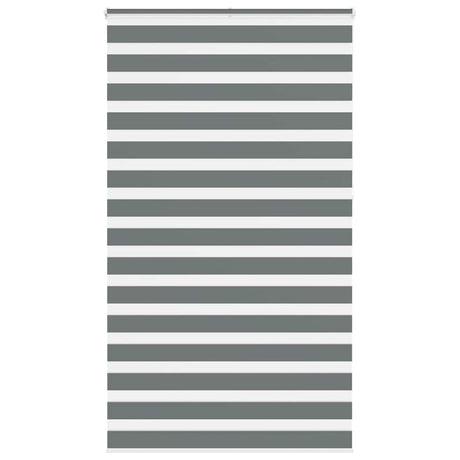 VidaXL store enrouleur zèbre 135x230 cm largeur de tissu 130,9 cm gris foncé