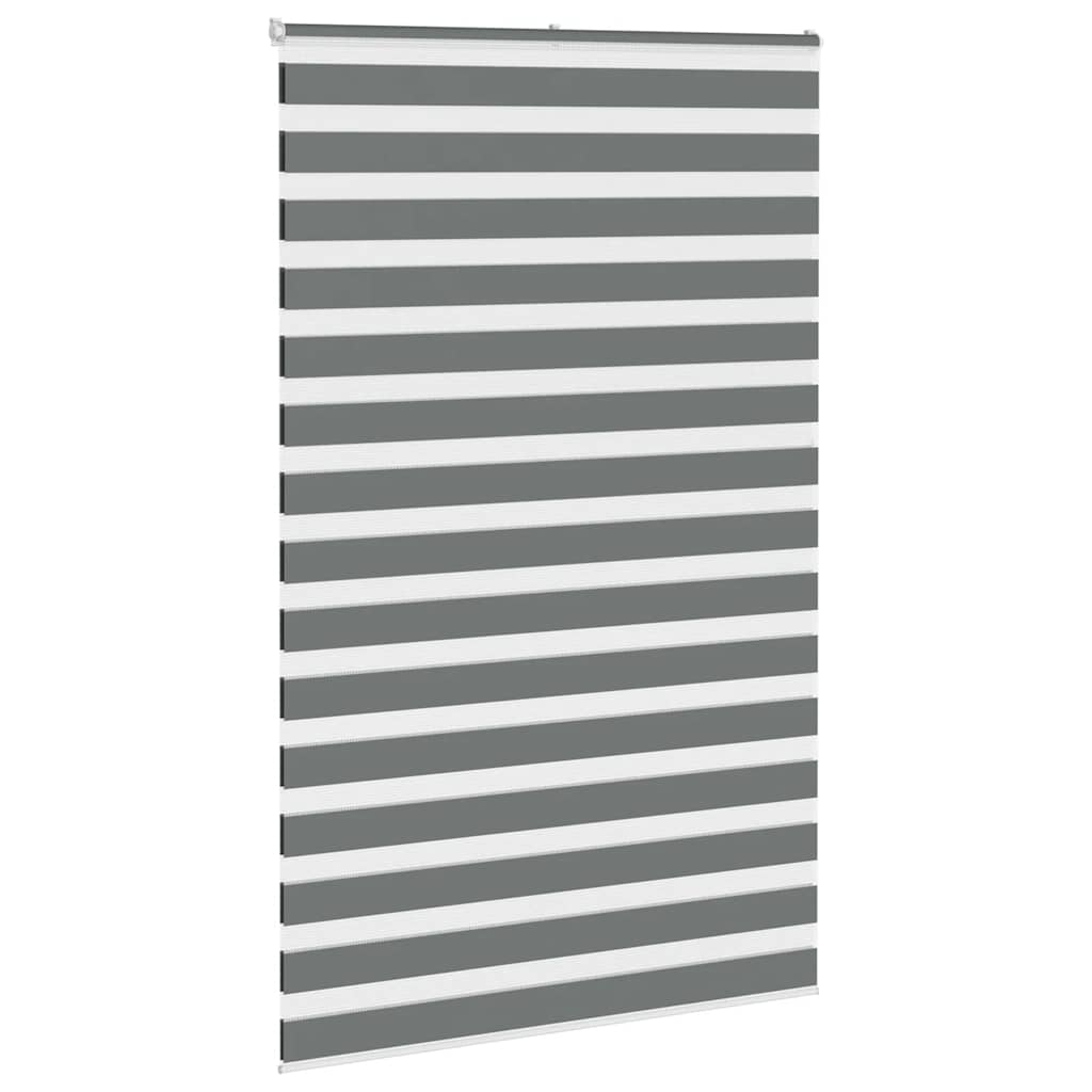 Vidaxl Zebra Roller Blind 140x230 cm stoffbredde 135,9 cm mørk grå