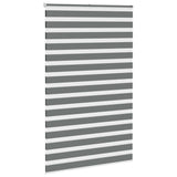 Vidaxl zebra rolgordijn 140x230 cm stofbreedte 135,9 cm donkergrijs