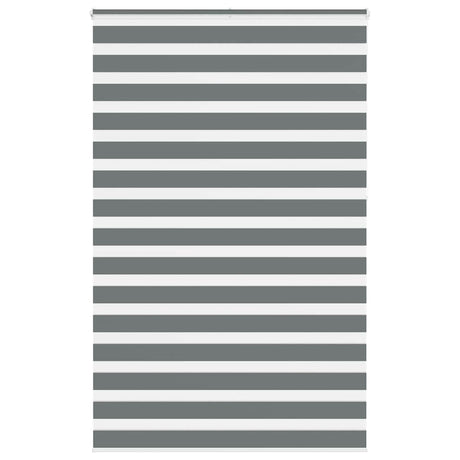 VidaXL store enrouleur zèbre 145x230 cm largeur de tissu 140,9 cm gris foncé
