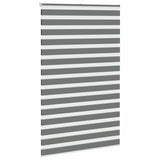 Vidaxl Zebra Roller Blind 150x230 CM Fabric Ancho 145.9 cm de color gris oscuro