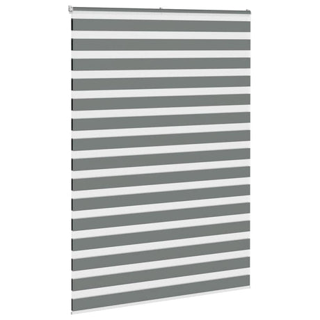 VidaXL store enrouleur zèbre 160x230 cm largeur de tissu 155,9 cm gris foncé