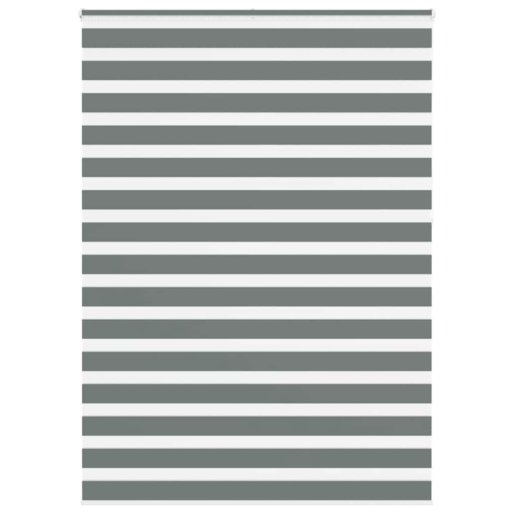 VidaXL store enrouleur zèbre 165x230 cm largeur de tissu 160,9 cm gris foncé