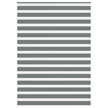 VidaXL store enrouleur zèbre 165x230 cm largeur de tissu 160,9 cm gris foncé