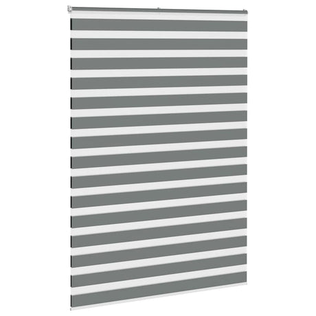 VidaXL store enrouleur zèbre 165x230 cm largeur de tissu 160,9 cm gris foncé