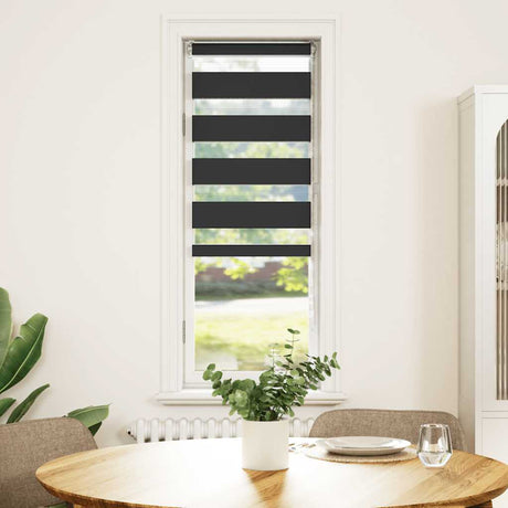 Vidaxx store enrouleur zèbre 45x100 cm largeur de tissu 40,9 cm noir