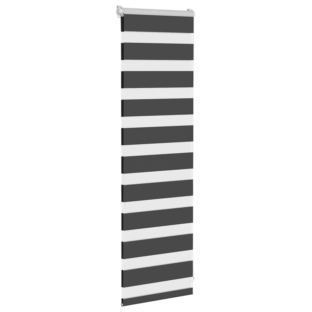 Vidaxl Zebra Roller Blind 45x100 cm Staubbreite 40,9 cm Schwarz