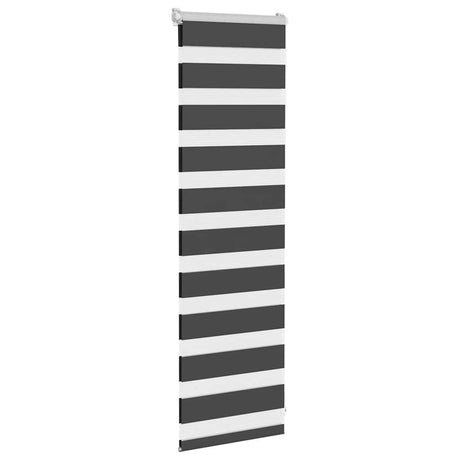 VidaXL store enrouleur zèbre 55x100 cm largeur de tissu 50,9 cm noir