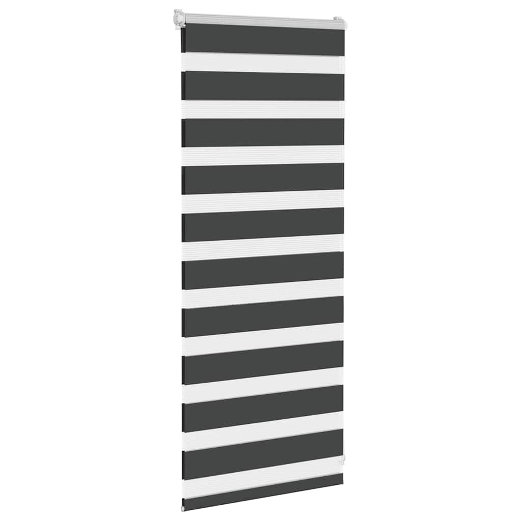 VidaXL store enrouleur zèbre 60x100 cm largeur de tissu noir 55,9 cm