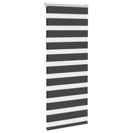 VidaXL store enrouleur zèbre 60x100 cm largeur de tissu noir 55,9 cm