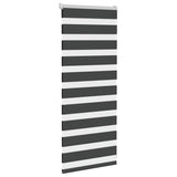 VidaXL store enrouleur zèbre 65x100 cm largeur de tissu 60,9 cm noir