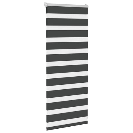 VidaXL store enrouleur zèbre 65x100 cm largeur de tissu 60,9 cm noir
