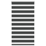 VidaXL store enrouleur zèbre 75x100 cm largeur de tissu 70,9 cm noir