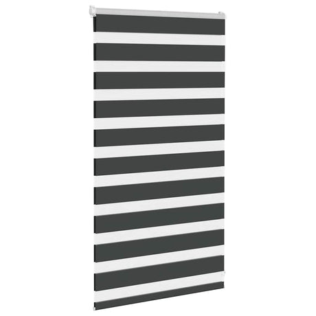 VidaXL store enrouleur zèbre 75x100 cm largeur de tissu 70,9 cm noir