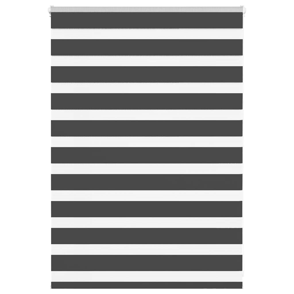 VidaXL store enrouleur zèbre 95x100 cm largeur de tissu 90,9 cm noir