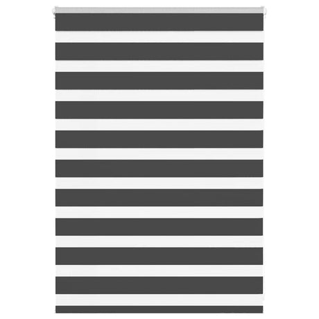 VidaXL store enrouleur zèbre 95x100 cm largeur de tissu 90,9 cm noir