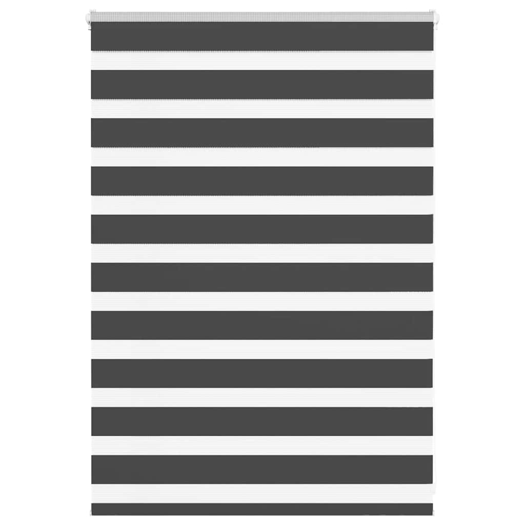 VidaXL store enrouleur zèbre 100x100 cm largeur de tissu 95,9 cm noir