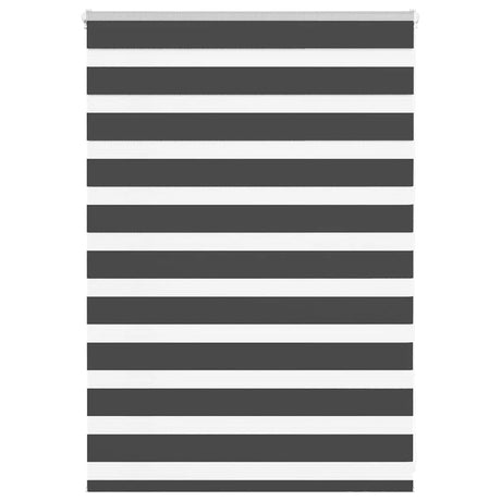 VidaXL store enrouleur zèbre 100x100 cm largeur de tissu 95,9 cm noir