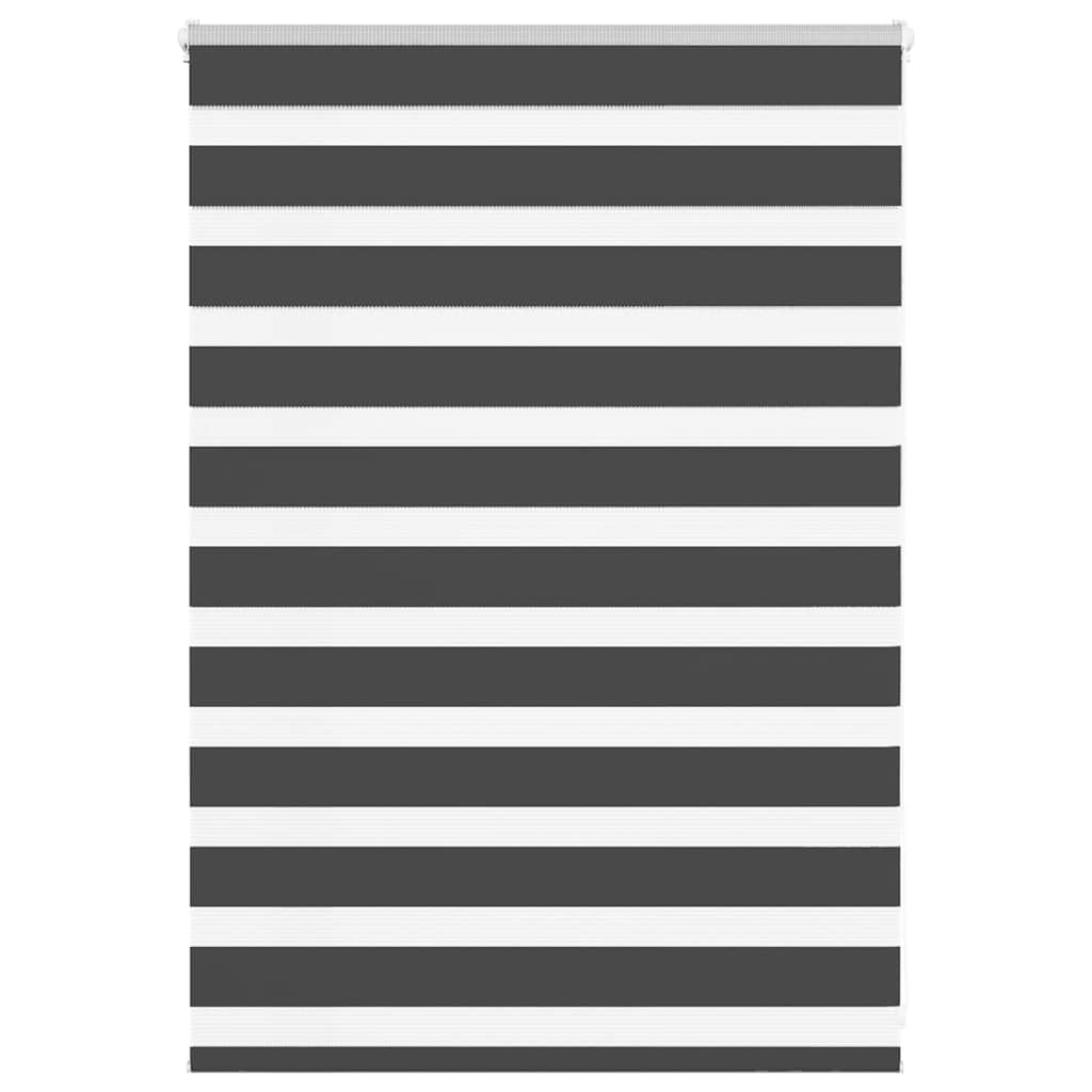 VidaXL store enrouleur zèbre 105x100 cm largeur de tissu 100,9 cm noir
