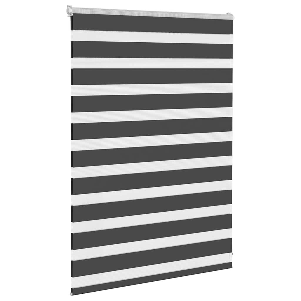 Vidaxl Zebra Roller Blind 105x100 cm Stoffbreite 100,9 cm Schwarz