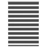 VidaXL store enrouleur zèbre 115x100 cm largeur de tissu 110,9 cm noir