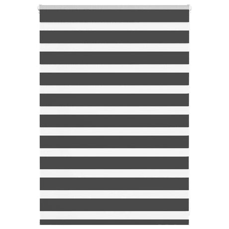VidaXL store enrouleur zèbre 115x100 cm largeur de tissu 110,9 cm noir