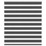 VidaXL store enrouleur zèbre 125x100 cm largeur de tissu 120,9 cm noir