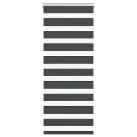 VidaXL store enrouleur zèbre 55x150 cm largeur de tissu 50,9 cm noir