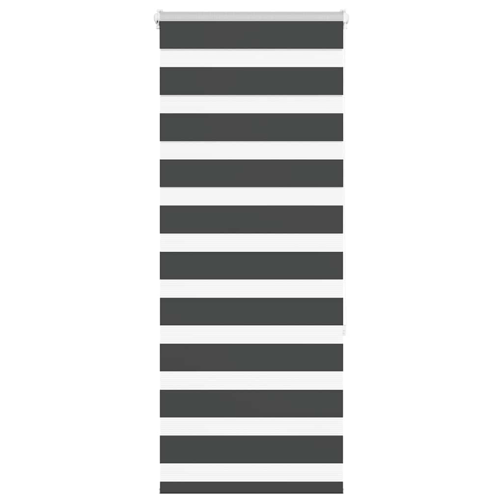 VidaXL store enrouleur zèbre 60x150 cm largeur de tissu noir 55,9 cm