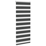 VidaXL store enrouleur zèbre 65x150 cm largeur de tissu 60,9 cm noir