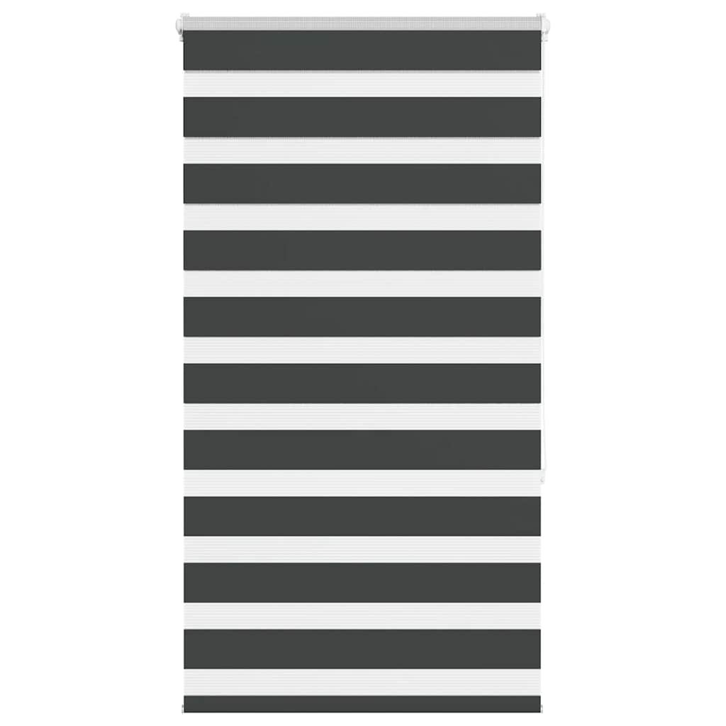 VidaXL store enrouleur zèbre 75x150 cm largeur de tissu 70,9 cm noir