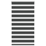 VidaXL store enrouleur zèbre 75x150 cm largeur de tissu 70,9 cm noir