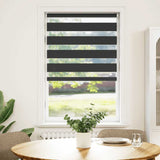 VidaXL store enrouleur zèbre 75x150 cm largeur de tissu 70,9 cm noir