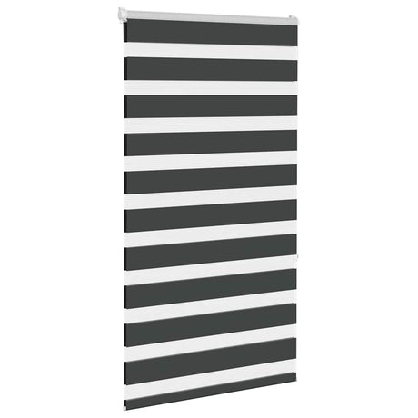 VidaXL store enrouleur zèbre 85x150 cm largeur de tissu 80,9 cm noir