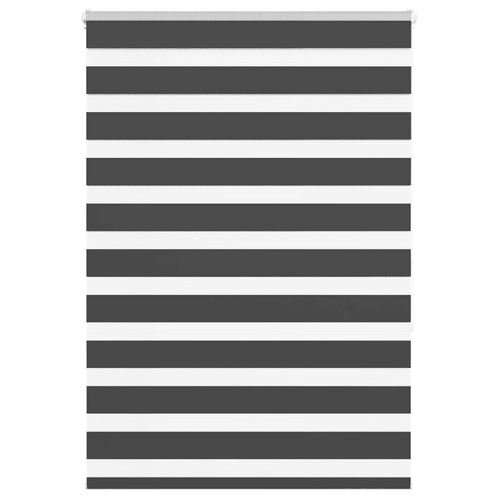 VidaXL store enrouleur zèbre 95x150 cm largeur de tissu 90,9 cm noir