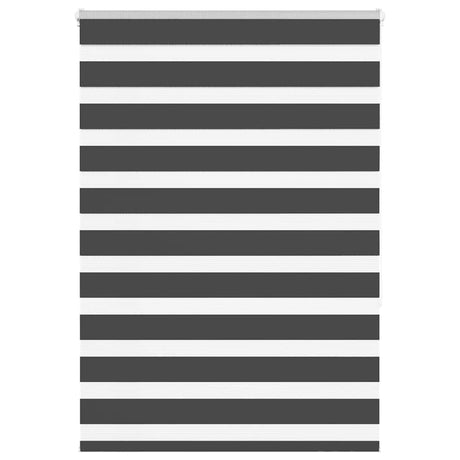 VidaXL store enrouleur zèbre 110x150 cm largeur de tissu 105,9 cm noir