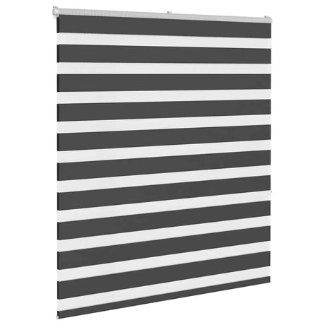 VidaXL store enrouleur zèbre 120x150 cm largeur de tissu 115,9 cm noir