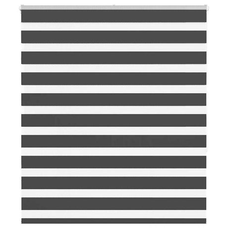 VidaXL store enrouleur zèbre 125x150 cm largeur de tissu 120,9 cm noir