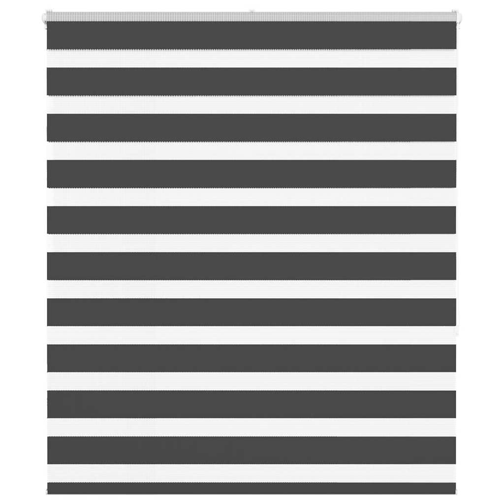 VidaXL store enrouleur zèbre 135x150 cm largeur de tissu 130,9 cm noir