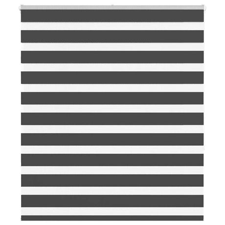 VidaXL store enrouleur zèbre 135x150 cm largeur de tissu 130,9 cm noir