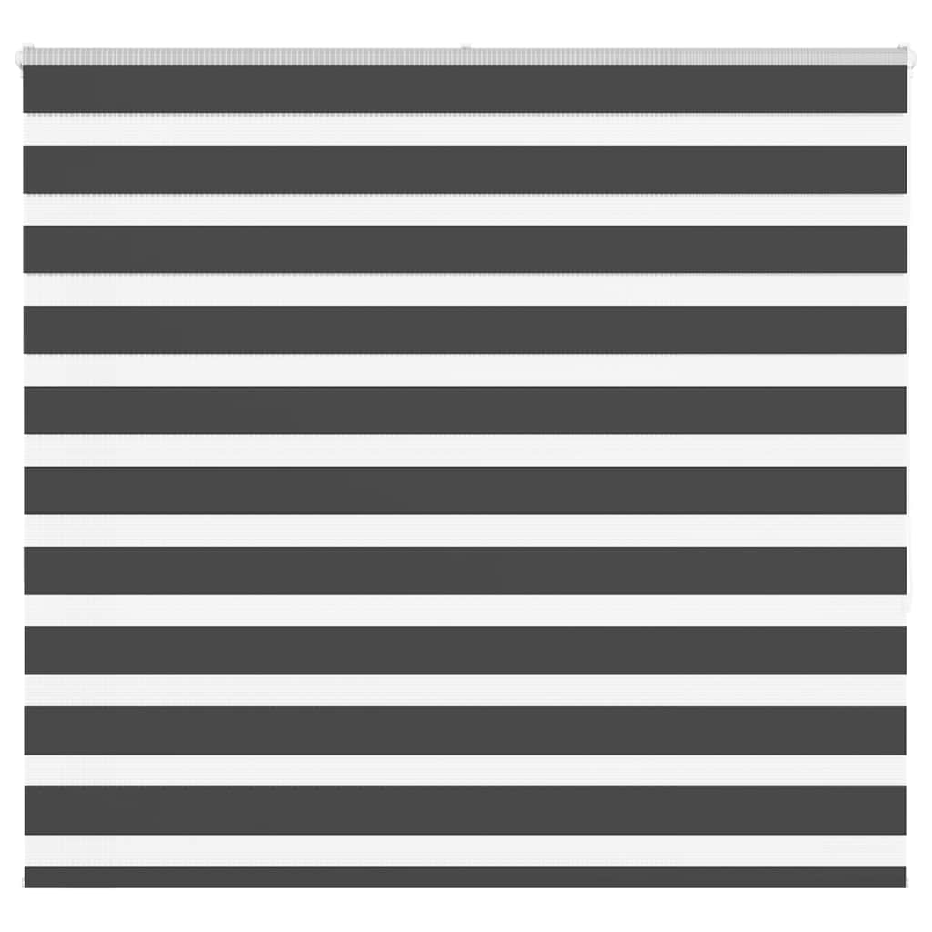 VidaXL store enrouleur zèbre 155x150 cm largeur de tissu 150,9 cm noir