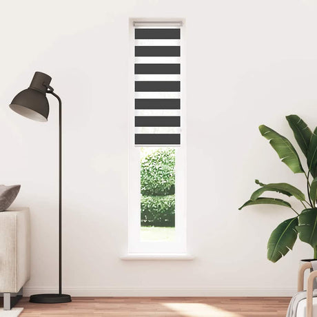 Vidaxx store enrouleur zèbre 45x200 cm largeur de tissu 40,9 cm noir