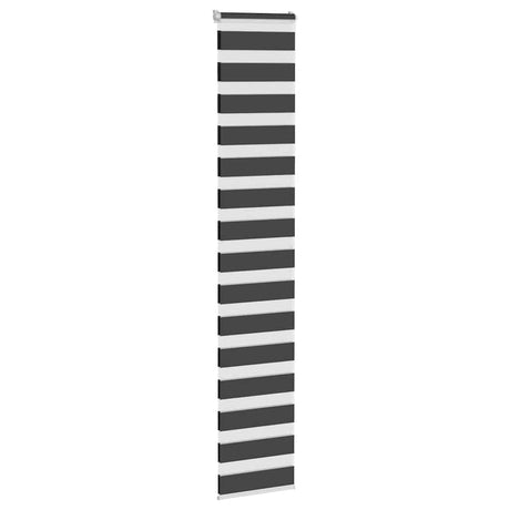 Vidaxx store enrouleur zèbre 45x200 cm largeur de tissu 40,9 cm noir