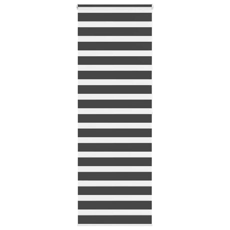 VidaXL store enrouleur zèbre 70x200 cm largeur de tissu 65,9 cm noir
