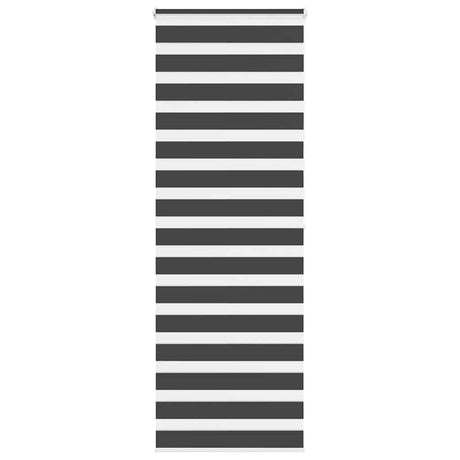 VidaXL store enrouleur zèbre 80x200 cm largeur de tissu 75,9 cm noir